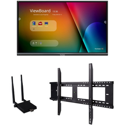 ViewSonic ViewBoard IFP6550-E1 4K Ultra HD Interactive Flat Panel Bundle - 65"