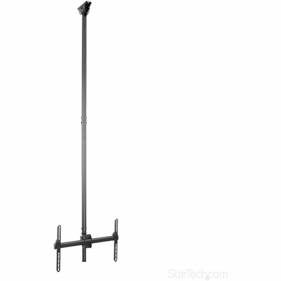 StarTech FPCEILPTBLP TV Ceiling Mount - Full-Motion Hanging Single Screen Vesa Mount for 32"-75" TVs / Displays - Height Adjustable Telescopic Pole