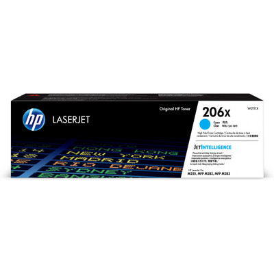 HP 206X Original High Yield Laser Toner Cartridge - Cyan - 1 Each