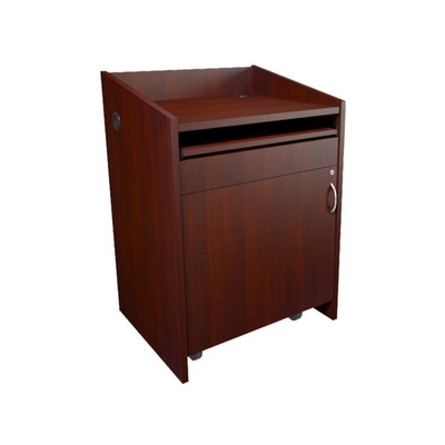 Middle Atlantic Pre-Configured L2 Series Lectern with Connectivity - Grained Cherry