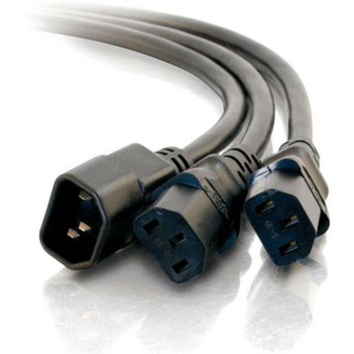 C2G CG29818 6ft 16 AWG 1-to-2 Power Cord Splitter (1 IEC320C14 to 2 IEC320C13)