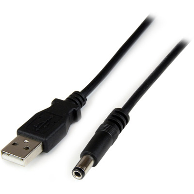 StarTech USB2TYPEN2M 2m USB to Type N Barrel Cable - USB to 5.5mm 5V DC Power Cable