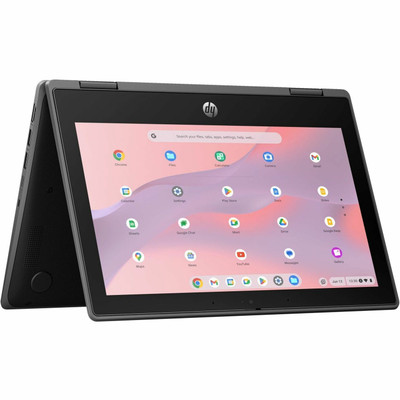 HP 9R3A4UT#ABA Fortis G5 11.6" Touchscreen Convertible 2 in 1 Chromebook - HD - Intel N-Series N200 - 8 GB - 64 GB Flash Memory - Jack Black