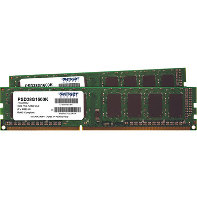 Patriot Memory PSD38G1600K Signature 8GB DDR3 SDRAM Memory Module