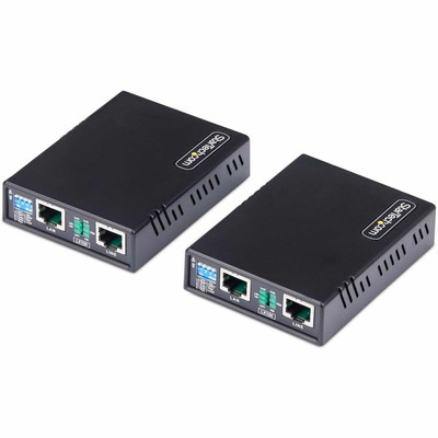 StarTech C2-ETHERNET-EXTENDER 10/100 Ethernet Extender Kit, Up to 0.5mi (800m), Long-Range LAN Over Single Pair Wire/RJ45 UTP, For Remote IP Camera/WiFi AP