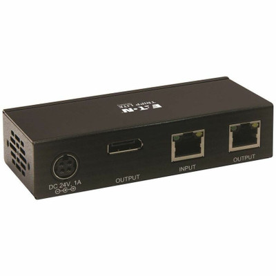 Tripp Lite B127A-110-BD DisplayPort over Cat6 Receiver with Repeater 4K 4:4:4 Transceiver PoC HDCP 2.2 230 ft. (70.1 m) TAA