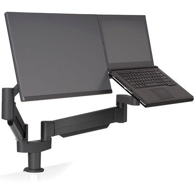 HAT Design Works 7050-800-500SR Mounting Arm for Notebook/Monitor - Black - TAA Compliant