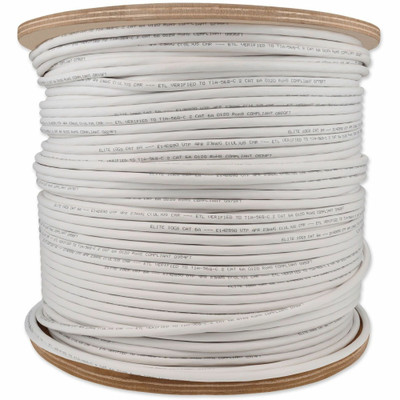 AddOn 1000ft Non-Terminated White Cat6A UTP PVC Copper Patch Cable