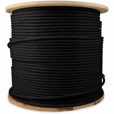 AddOn 1000ft Non-Terminated Black Cat6A UTP PVC Copper Patch Cable