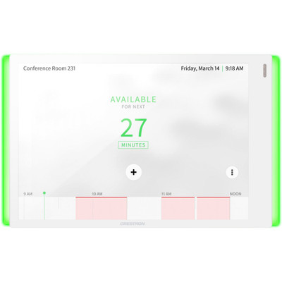 Crestron 7 in. Room Scheduling Touch Screen, White Smooth, with Light Bar