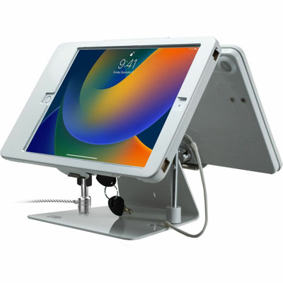 CTA Digital Security Dual-Tablet Kiosk Stand for iPad Air 3 (2019), iPad Pro 10.5 and iPad 7th/ 8th/ 9th Gen White