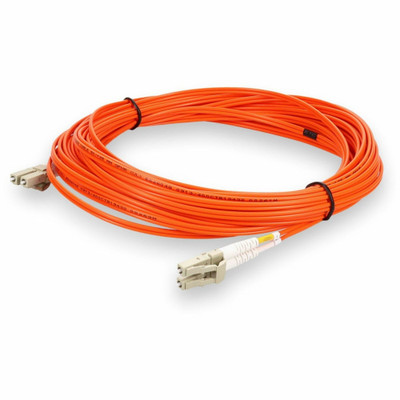AddOn 3m LC (Male) to LC (Male) Straight Orange OM2 Duplex Fiber OFNR (Riser-Rated) TAA Compliant Patch Cable