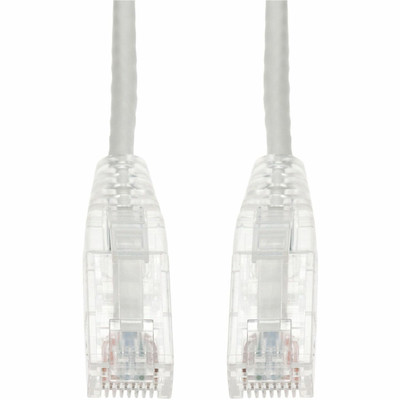 AddOn 12ft White CAT 6A Slim PVC Ethernet Cable Snagless Clear-Claw RJ-45 M/M