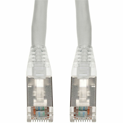 AddOn 100ft White CAT 6A Shielded PVC Ethernet Cable Snagless Bubble Boot RJ-45 M/M