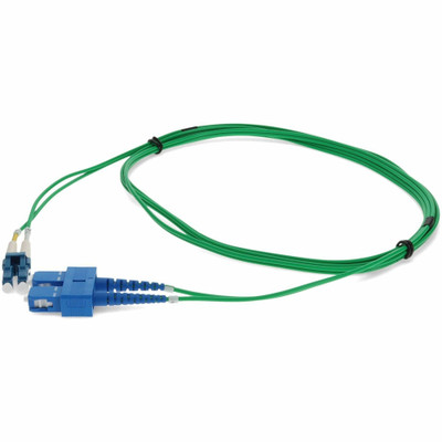 AddOn 2m SC (Male) to LC (Male) Green OS2 Duplex Fiber OFNR (Riser-Rated) Patch Cable