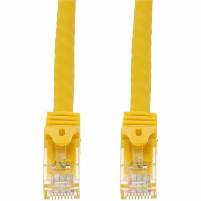 AddOn 6in Yellow CAT 6A PVC Ethernet Cable Snagless Easy Boot RJ-45 M/M