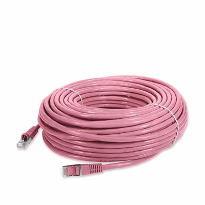 AddOn 60ft RJ-45 (Male) to RJ-45 (Male) Pink Cat6 Straight STP PVC Copper Patch Cable