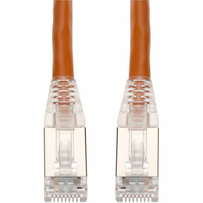 AddOn 7ft Orange CAT 6A Shielded PVC Ethernet Cable Snagless Bubble Boot RJ-45 M/M