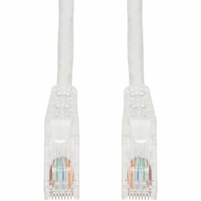 AddOn 1ft White CAT 6 PVC Ethernet Cable Snagless Easy Clear Boot TAA RJ-45 M/M