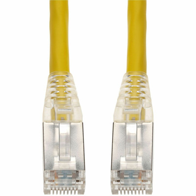 AddOn 1ft Yellow CAT 6 Shielded PVC Ethernet Cable Snagless Easy Clear Boot TAA RJ-45 M/M