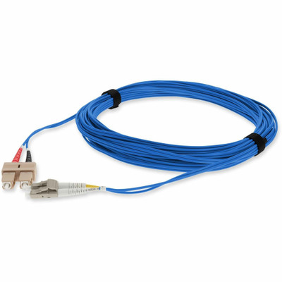 AddOn 3m SC (Male) to LC (Male) Blue OM4 Duplex OFNR (Riser-Rated) Fiber Patch Cable