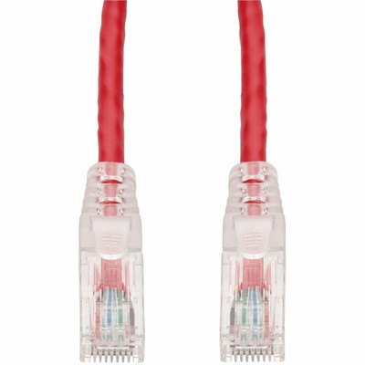 AddOn 8ft Red CAT 6 PVC Ethernet Cable Snagless Easy Clear Boot TAA RJ-45 M/M