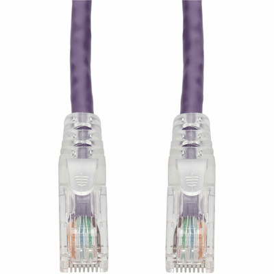 AddOn 4ft Purple CAT 6 PVC Ethernet Cable Snagless Easy Clear Boot TAA RJ-45 M/M