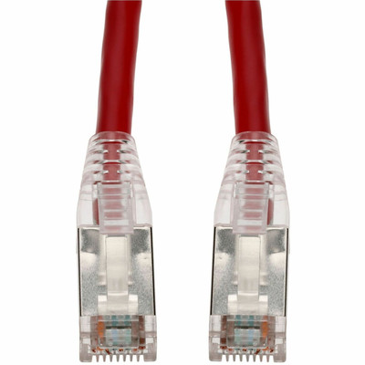 AddOn 14ft Red CAT 6 Shielded PVC Ethernet Cable Snagless Easy Clear Boot TAA RJ-45 M/M