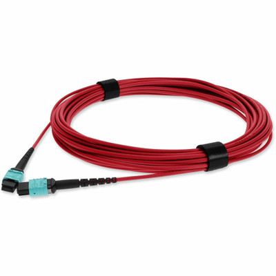 AddOn ADD-MPOMPO-3M5OM4P-RD-TAA Fiber Optic Patch Network Cable