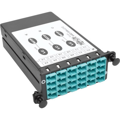 Tripp Lite 40/100Gb Breakout Cassette 40Gb to 4 x 10Gb 100Gb to 4 x 25Gb (x3) 8-Fiber OM4 MTP/MPO (Male with Pins) to (x12) LC Duplex Type-B Polarity