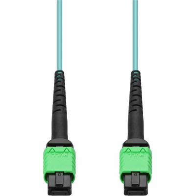 AddOn 10m AMPO-16 MPO Aqua OM4 Duplex OFNR (Riser-Rated) 16-Strand MMF Fiber Patch Cable