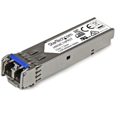StarTech.com 10 pack HPE J4858C Compatible SFP Module - 1000BASE-SX - 1GE Gigabit Ethernet SFP 1GbE Multi Mode/MMF Fiber Transceiver 550m