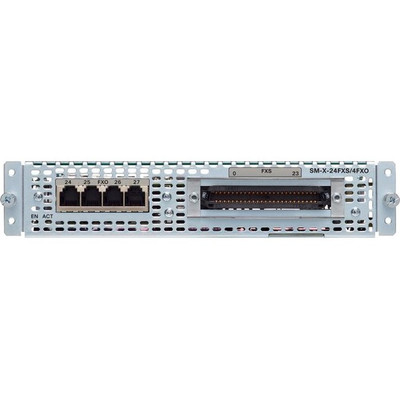 Cisco SM-X-24FXS/4FXO= Single-Wide High Density Analog Voice Service Module with 24 FXS and 4 FXO