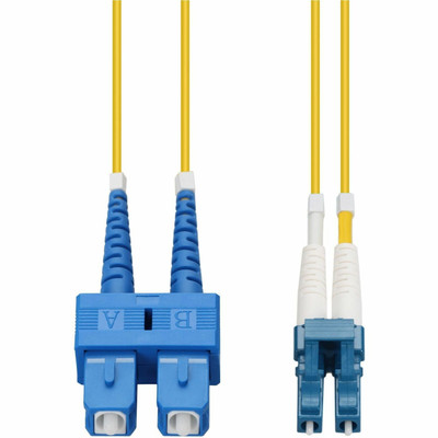AddOn ADD-SC-LC-70M9SMFP 70m SC to LC Yellow OS2 Duplex OFNP (Plenum-Rated) SMF Fiber Patch Cable