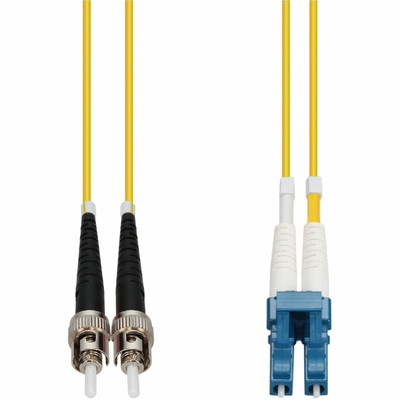 AddOn ADD-ST-LC-55M9SMF 55m ST to LC Yellow OS2 Duplex OFNR (Riser-Rated) SMF Fiber Patch Cable