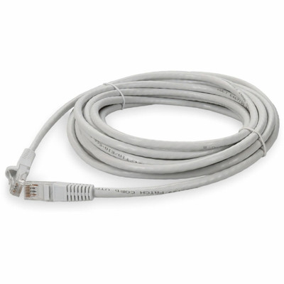 AddOn ADD-15FCAT6A-WHITE 15ft RJ-45 (Male) to RJ-45 (Male) White Cat6A UTP PVC Copper Patch Cable