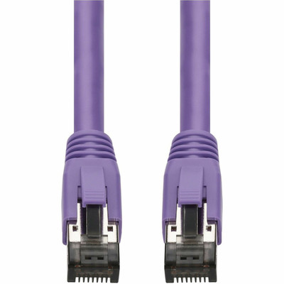 AddOn ADD-25FCAT8-PE 25ft Purple CAT 8 Shielded (S/FTP) PVC Ethernet Cable Snagless Easy Boot RJ-45 M/M