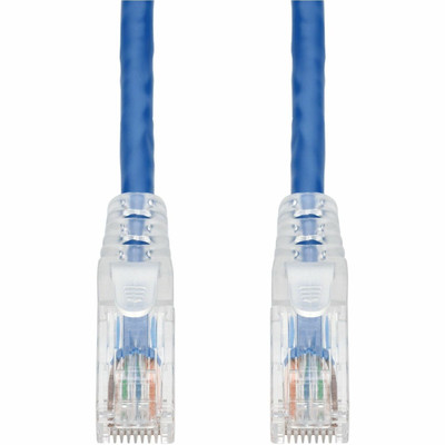 AddOn ADD-18FCAT6-BE-TAA 18ft Blue CAT 6 PVC Ethernet Cable Snagless Easy Clear Boot TAA RJ-45 M/M