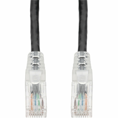 AddOn ADD-35FCAT6-BK-TAA 35ft Black CAT 6 PVC Ethernet Cable Snagless Easy Clear Boot TAA RJ-45 M/M