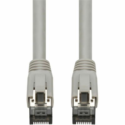 AddOn ADD-10FCAT8-GY 10ft Gray CAT 8 Shielded (S/FTP) PVC Ethernet Cable Snagless Easy Boot RJ-45 M/M