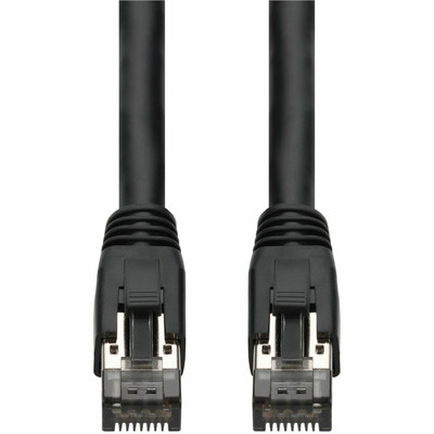 AddOn ADD-50FCAT8-BK 50ft Black CAT 8 Shielded (S/FTP) PVC Ethernet Cable Snagless Easy Boot RJ-45 M/M