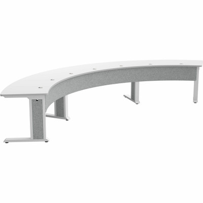 Middle Atlantic Forum Arc Table - Conference Table For Up To 7 People - 184in Arc - 30in Seated Height - Light Finish