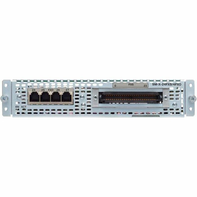 Cisco SM-X-24FXS/4FXO-RF Single-Wide High Density Analog Voice Service Module with 24 FXS and 4 FXO