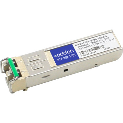 AddOn Cisco DWDM-SFP-3190-120 Compatible TAA Compliant 1000Base-DWDM 100GHz SFP Transceiver (SMF, 1531.90nm, 120km, LC, DOM)