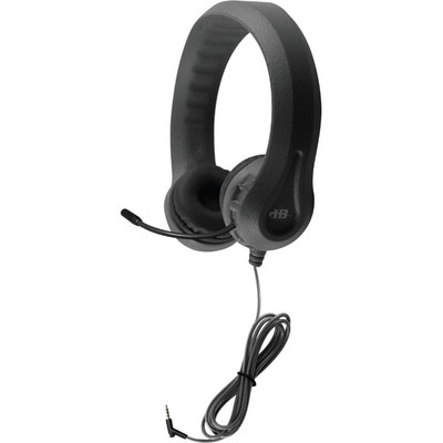 Hamilton Buhl Kid's Flex-Phones Headset with Gooseneck Microphone - 3.5mm TRRS - Black - 42 Pack