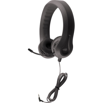 Hamilton Buhl Kid's Flex-Phones Headset with Gooseneck Microphone - 3.5mm TRRS - Black