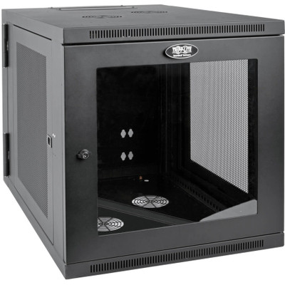 Tripp Lite SmartRack 12U Server-Depth Wall-Mount Small Rack Enclosure Clear Acrylic Window Hinged Back