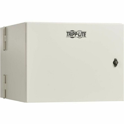 Tripp Lite SmartRack Industrial Enclosure with Lock - NEMA 4, Wall Mount, Metal Construction, Hinged Back, 32 in. Depth, 9U, Gray