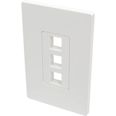 Tripp Lite Single-Gang 3-Port Wall Plate Keystone Cat5/6 USB HDMI Dport RCA