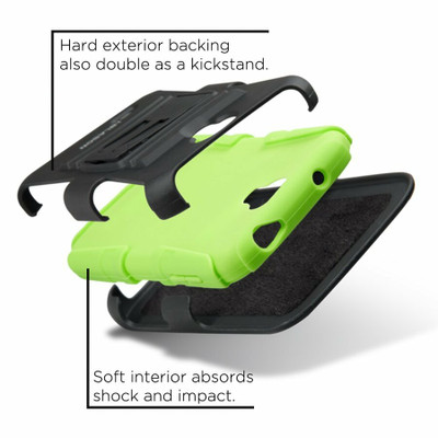 i-Blason Prime Carrying Case (Holster) Smartphone - Green